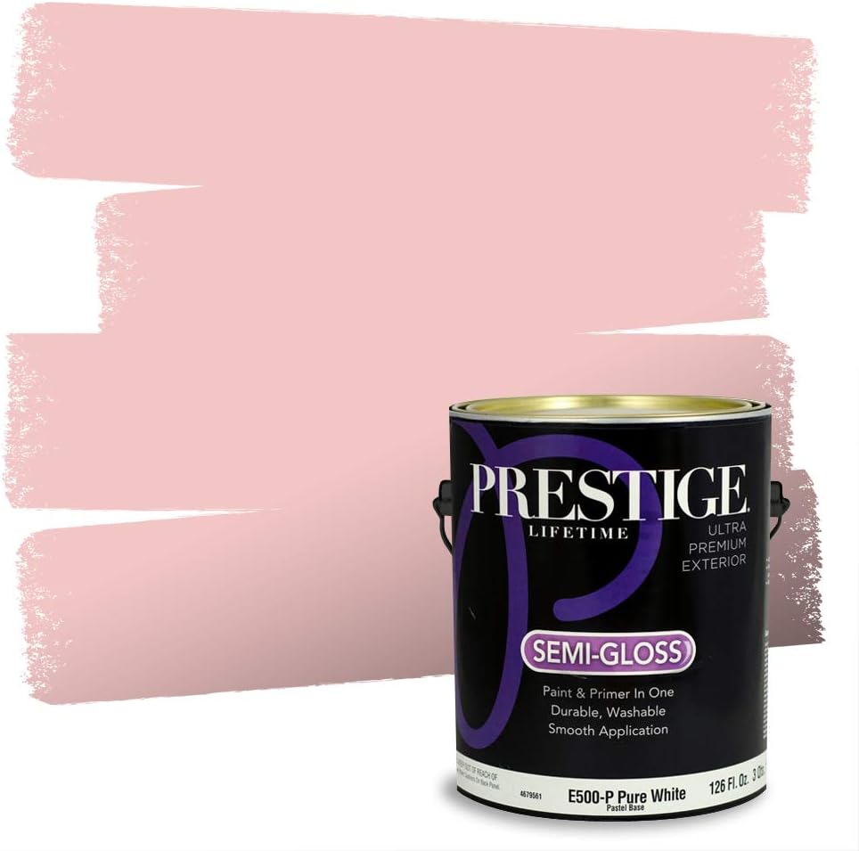 PRESTIGE Paints Exterior Paint and Primer In One, 1-Gallon, Satin, Comparable Match of Sherwin Williams* Grenadine*