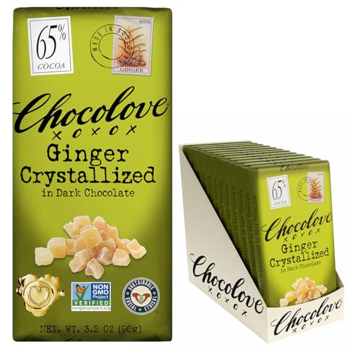 Chocolove Cherry & Almonds Dark Chocolate Bars | 55% Cocoa | Infused with Real Cherries & Crunchy Almonds | Crafted with Premium Chocolate | 3.2 oz Bar (12 Pack)