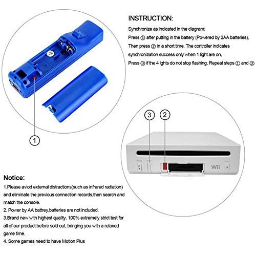 ChamZA Wireless Motion Remote Controller for Wii/Wii U, w/Soft Case & Hand strap (Red)