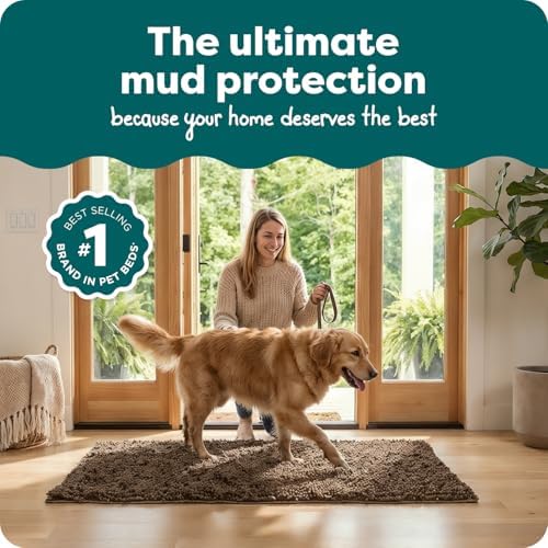Furhaven 60" x 30" Highly Absorbent Runner Door Mat for Muddy Paws, 100% Washable, Perfect for Entryway, Kitchen