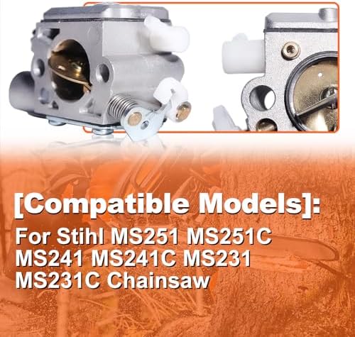 Carburetor Carb Air Filter Maintenance Kit for Stihl MS251 MS251C MS241 MS241C MS231 MS231C Chainsaw Parts 1143 120 0617 Zama C1Q-S233