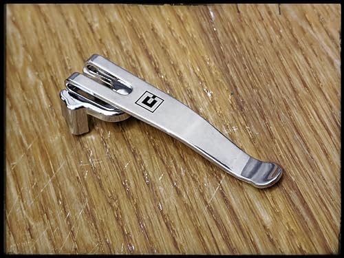 SwissQlip Deep Carry Pocket Clip Compatible with 91mm Victorinox Swiss Army Knife Models (Chrome)