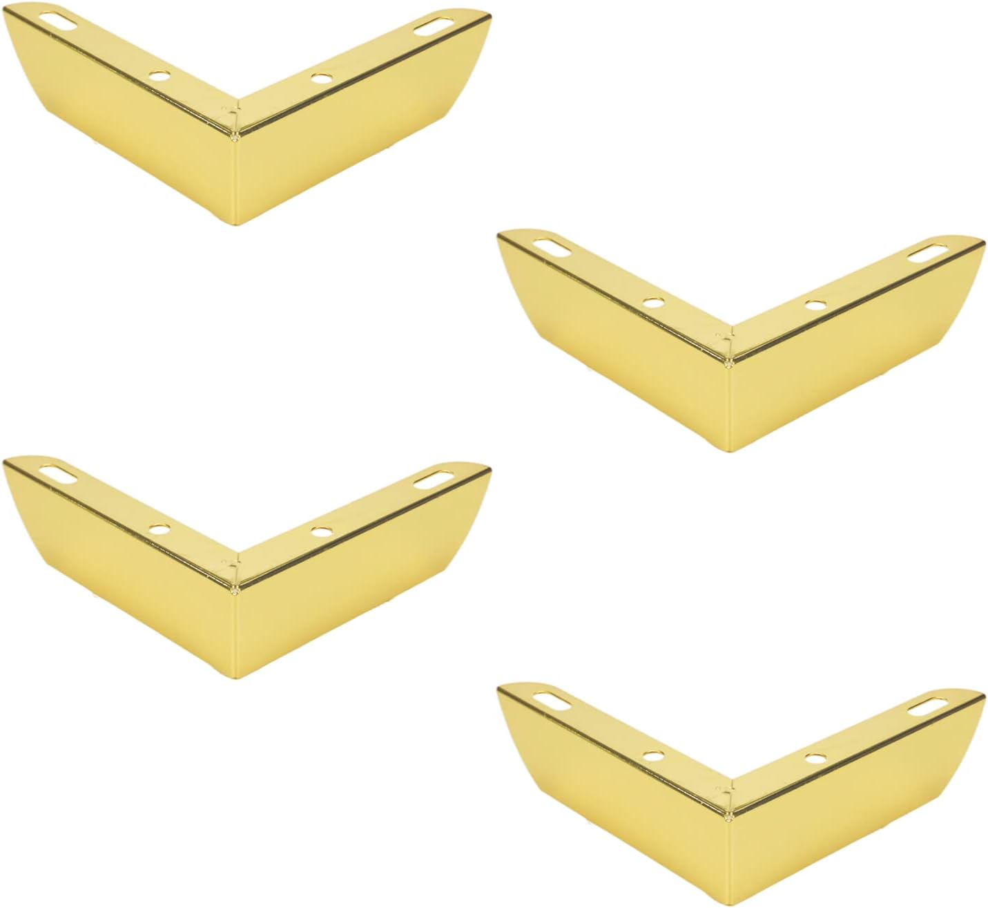 Bitray Metal Sofa Leg 2 Inch Height L Shape Furniture Leg Gold Sofa Legs Table Cabinet Cupboard Couch Leg Furniture Feet Replacement - 4pcs