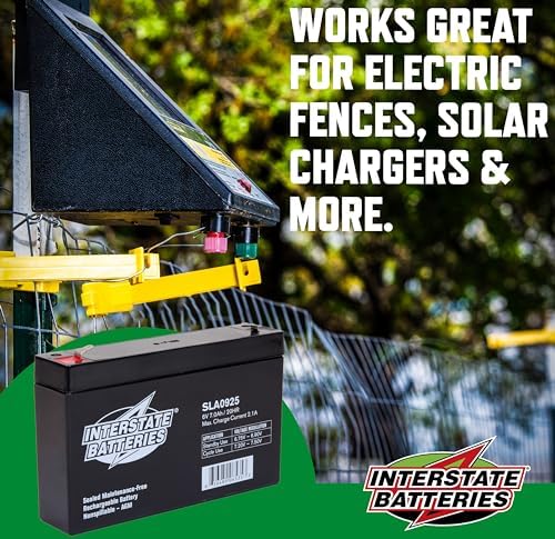Interstate Batteries SLA Battery 6V 7Ah AGM VRLA (F1 Terminal) SLA0925
