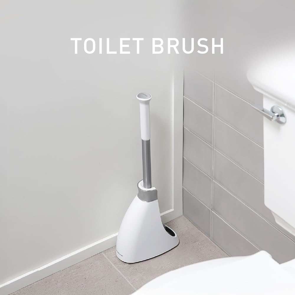simplehuman Toilet Brush with Caddy Stainless Steel, Black