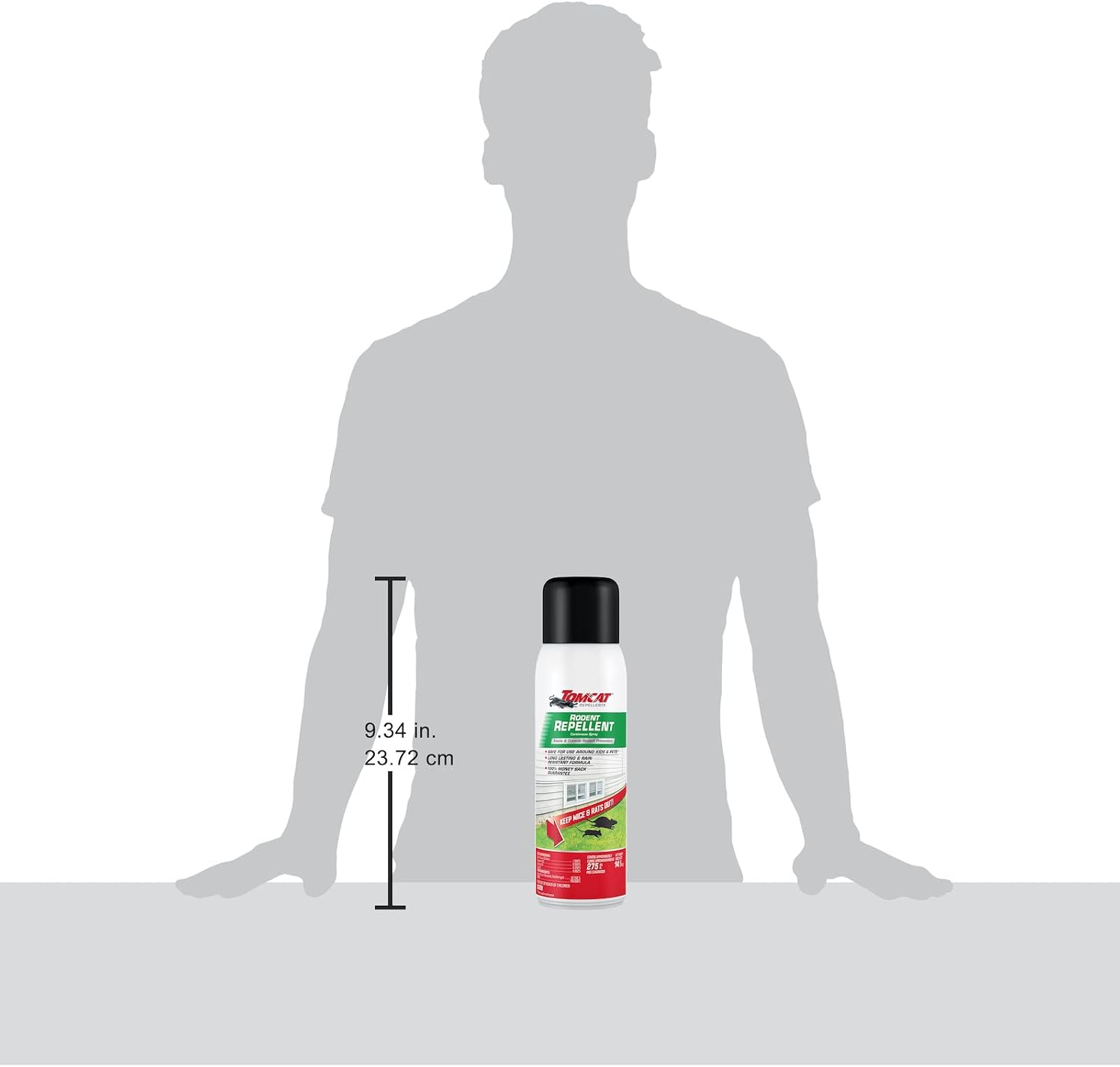 Tomcat Repellents Rodent Repellent Ready-to-Use with Comfort Wand, 1 gal. | For Indoor and Outdoor Mouse and Rat Prevention, Peppermint Oil Spray for Rodents with Cinnamon & Garlic Essential Oils