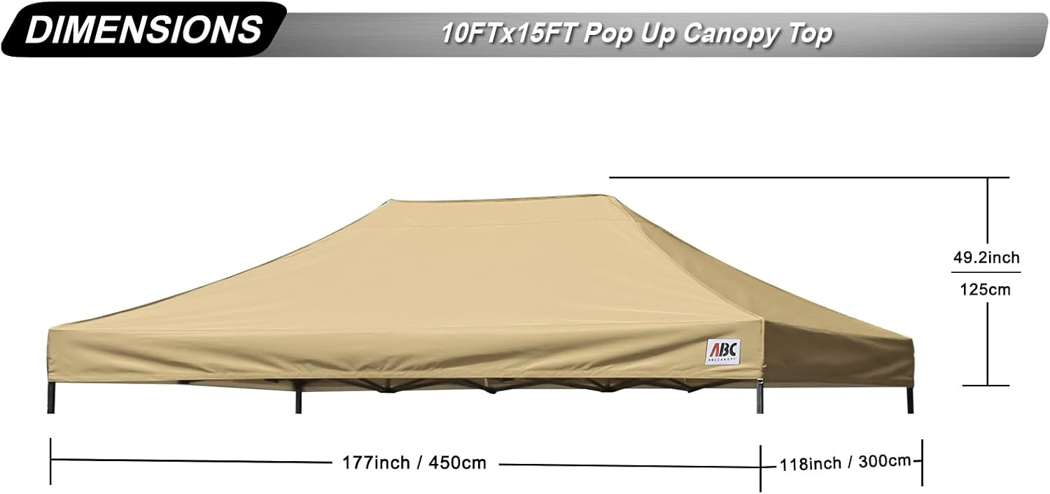 ABCCANOPY Replacement Canopy Top for Pop Up Canopy Tent 10x10 White