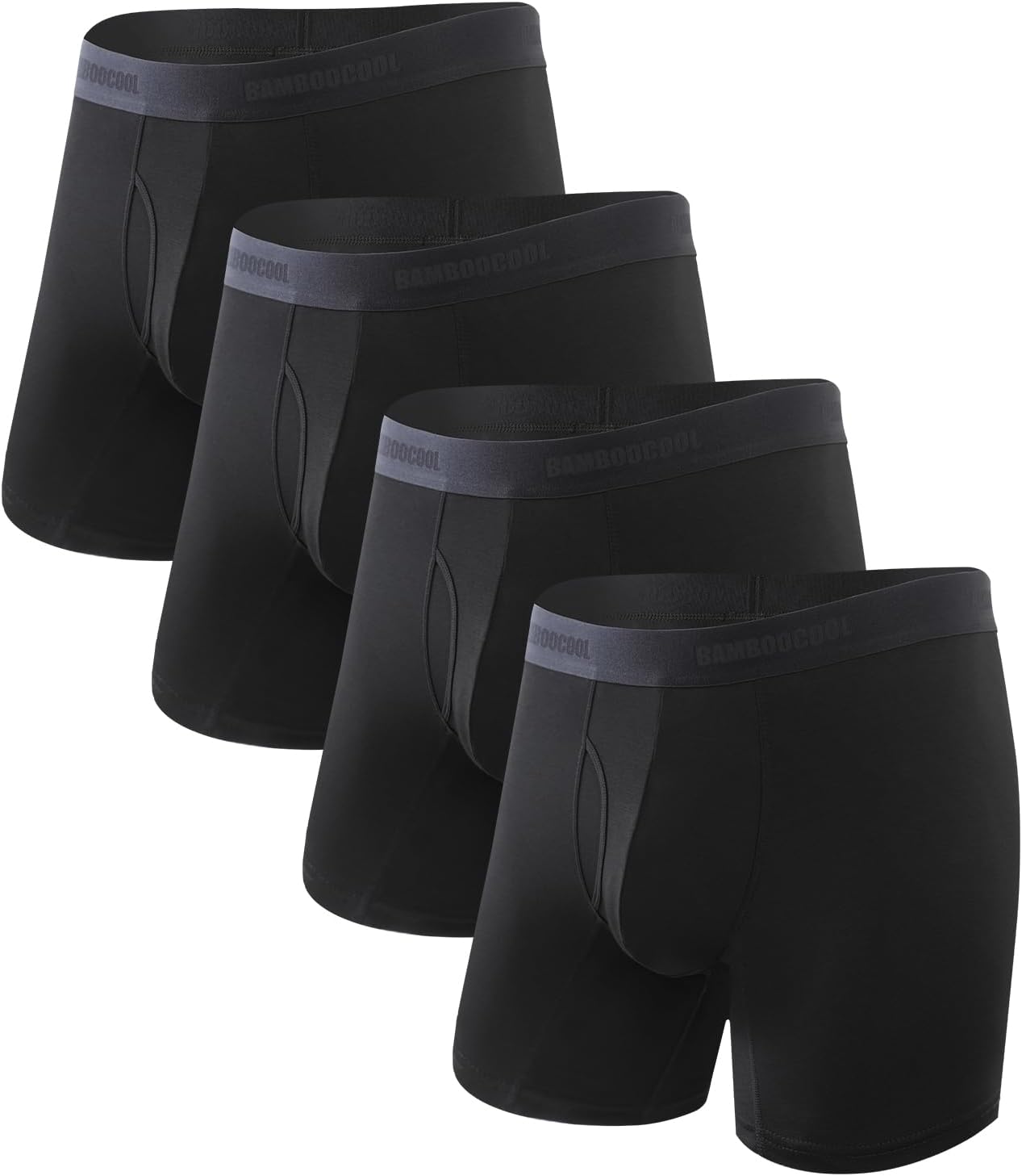 BAMBOO COOL Men's Boxer Briefs Ultra Breathable Underwear Multipack