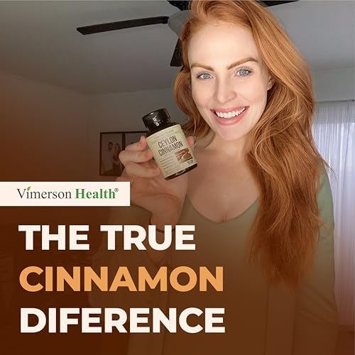 Organic Ceylon Cinnamon Capsules - Ceylon True Cinnamon Supplements (Canela de Ceylan) for Inflammation Balance, Cognitive Function, Metabolic
