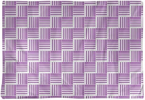 Dana Strider Classic Basketweave Stripes Table Placemat, 18 x 14, Violet