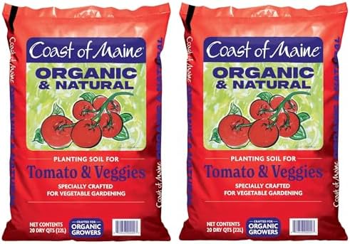 Coast of Maine Tomatoes and Veggies (20qt) Organic and Natural Planting Soil, Crafted for Vegetable Gardens and Organic Growers