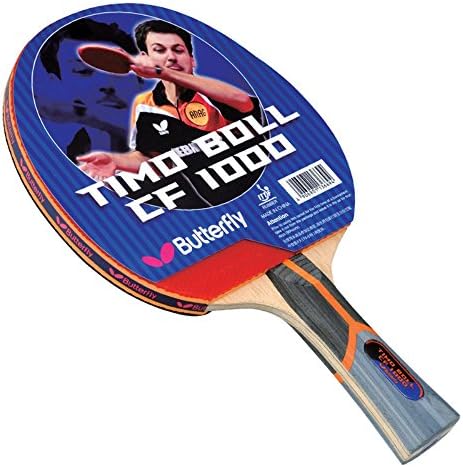 Butterfly Timo Boll Carbon Fiber Ping Pong Paddle | ITTF Approved Table Tennis Racket | Ping Pong Sponge and Rubber | Carbon Layers in Ping Pong Racket for Power | Professional Ping Pong Paddle