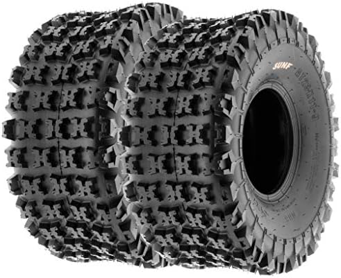 SunF XC ATV UTV Knobby Sport Tires 22x10-9,6 PR Tubeless A027, Set of 2
