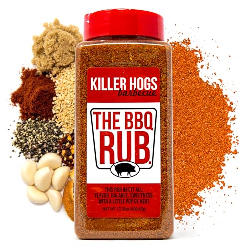Killer Hogs The BBQ Rub, Grill and Smoking Seasoning, 11 oz | Championship Barbecue Spice Blend for Beef, Steak, Ribs, Burgers, Pork and Chicken, Convenient Shaker Container