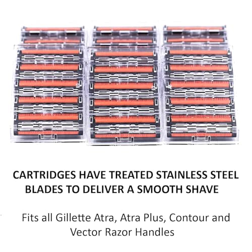Taconic Triple Blade Atra-Compatible Razor Cartridges, 30 Count