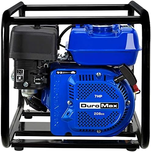 DuroMax XP652WP 208cc 158-Gpm 3600-Rpm 2-Inch Gasoline Engine Portable Water Pump, 50 State Approved, XP652WP, Blue