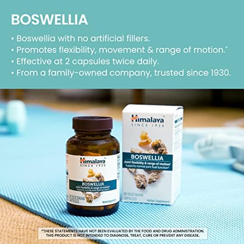 Himalaya Boswellia Extract Supplement for Joint Health, 250 mg,120 Capsules