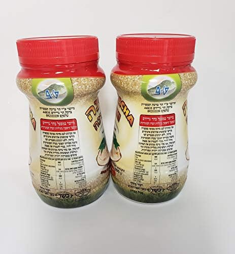 Har Bracha Tahini Paste (17.6 oz). 100% Natural, Vegan Friendly & Kosher Pure Ground Tahina Sauce. Raw Roasted Sesame Seeds for Oriental Dips