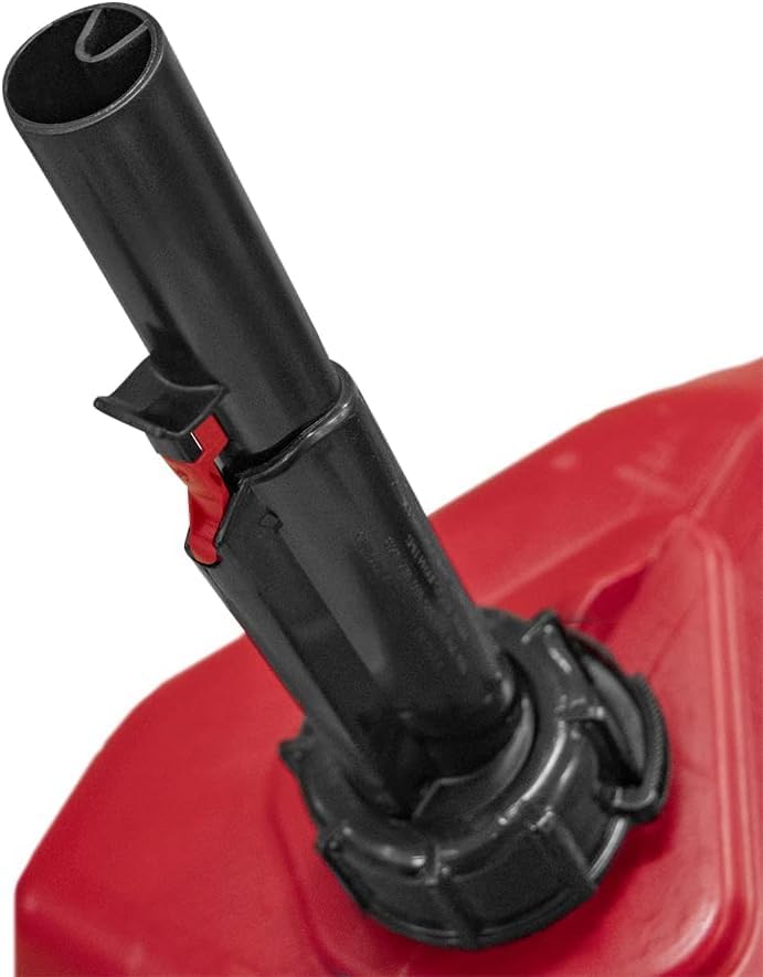 Midwest Can 4240 Quick Flow Spout - Fuel Can Spout Replacement Kit - Auto Shut Off Spill-Resistant Spout with Closing Valve & Cap - 1 Pack