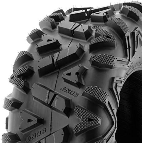 SunF ATV Tires 25x10-12 UTV Tire 25x10x12 All Terrain Off-Road Mud Tires, 6 Ply Tubeless