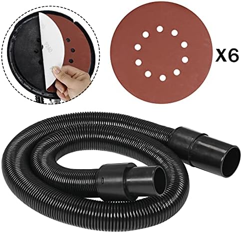 800W Drywall Sander Commercial Electric Sander with 6 Pcs Sanding Pads Discs Adjustable Variable Speed 1000-2000 RPM Wall Sander with Extendable