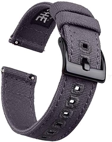 Ritche Christmas Gift Canvas Vintage Quick Release Watch Band 18mm 20mm 22mm 24mm Replacement Watch Straps for Men Women, White Elephant Gifts, Stocking Stuffers for Men, Father's Day gifts