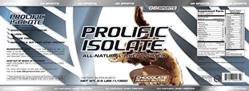 Nutrition Prolific Isolate All Natural Whey Protein Isolate (Gluten Free, Lactose Free, Stevia Sweetened, 25g Protein, 100 Calories) – 2.5lb Jar – Chocolate