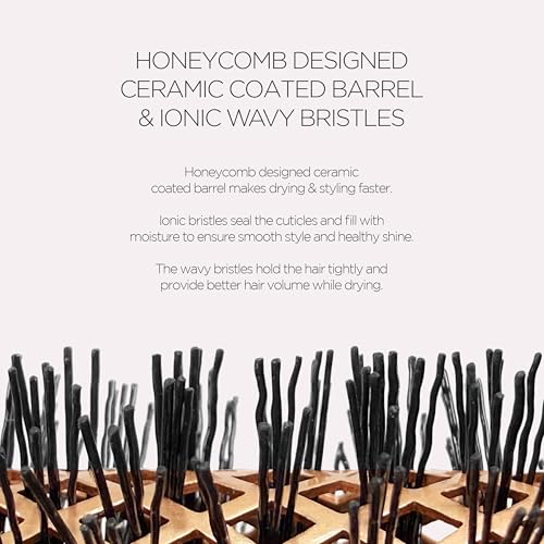 Magic Curling Round Brush (1 Inch) - Non-electronic, Self-Standing Round Brush, Great Blowout, Ceramic Coated Barrel, Quick Styling
