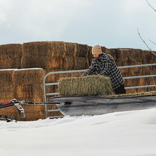 Pelican Trek Sport 68 - Utility Sled Comes with Set of Runners, Tow Hitch and Travel Cover - Carry Up to 500 lb - Granite/Black