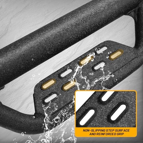 Side Steps Step Bars Compatible with 2007-2018 Chevy Silverado & GMC Sierra 1500 2500HD 3500HD (Include 2019 1500 LD) / 2019 2500HD 3500HD.Running
