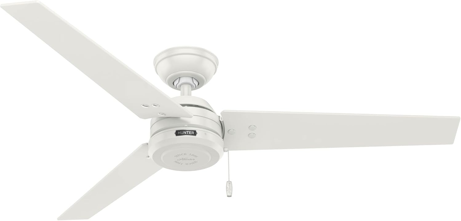Hunter Cassius, Outdoor or Indoor, Ceiling Fan, 44 inch, Matte Black