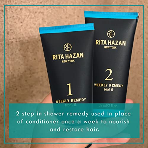 Rita Hazan Two Step Weekly Remedy Cream Kit - Deeply Hydrating & Restorative for Color Treated Hair - Hair Cream for Frizzy Hair - Hair Treatment
