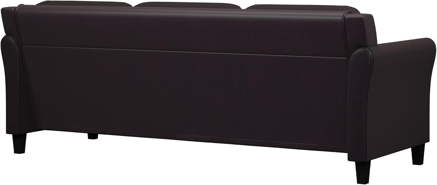Studio Living Harrington 57.9" Loveseat, Transitional Modern, Pocket Coil Comfort, Easy Assembly, Microfiber Fabric, Dark Grey