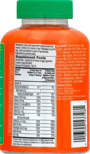 Flintstones Gummies Kids Vitamins with Immunity Support*, Kids and Toddler Multivitamin with Vitamin C, Vitamin D, B12, Zinc & more, Orange 150ct