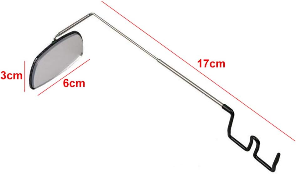 Bicycle Eyeglass Mirror Biking Cycling Helmet Mount Rear View Mirror, Adjustable Angle, Aluminium Alloy Riding Mirror Accessories