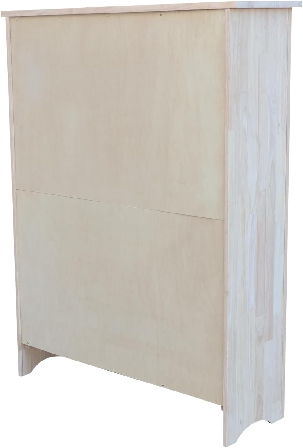 IC International Concepts Solid Wood Shaker Bookcase, Unfinished