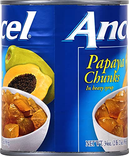 Ancel Papaya Chunks, 34-Ounce (Pack of 12)