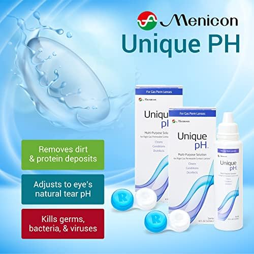 Menicon Unique pH Multipurpose Contact Lens Solution with Lens Case 4 fl oz