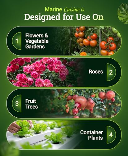 FoxFarm Marine Cuisine All Purpose Fertilizer - 10-7-7 Ocean-Based Plant Food with Crab Meal, Seabird Guano - Slow Release Fertilizer for Vegetables
