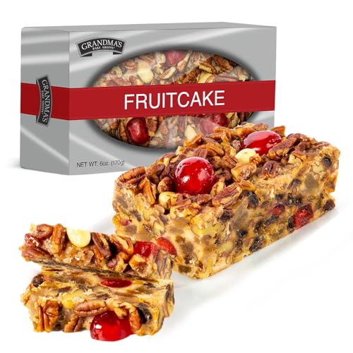 Beatrice Bakery Co. Original Fruitcake, Grandma's Old Fashioned Fruit and Nut Freshly Made, Brandy, Bourbon and Rum Fruitcake, Est. 1917 (32 oz Box)