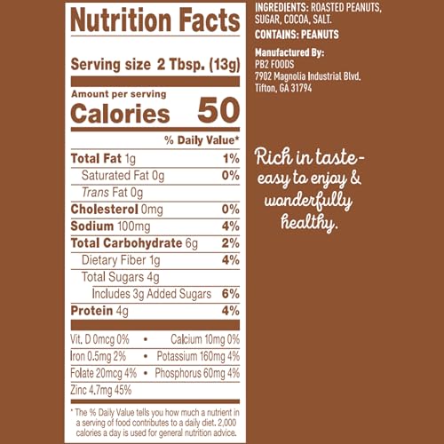 PB2 Powdered Peanut Butter Bundle - Original PB2 and Cocoa PB2 Peanut Butter Powder (Two 16oz Jars)