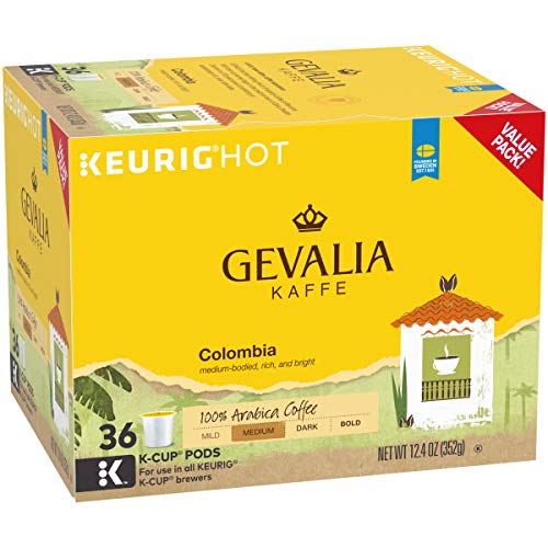 Gevalia Kaffe Colombian Blend Medium Roast K-Cup Coffee Pods (36 Pods)