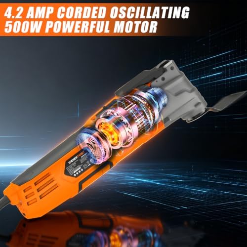 ENERTWIST 4.2 Amp Oscillating Multitool Kit with 31pcs Saw Accessories