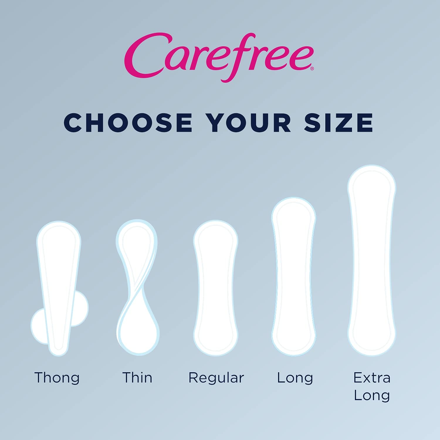 Carefree Panty Liners for Women, Regular, Wrapped, Unscented, 54 ct