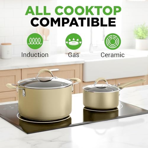NutriChef 20-Piece Pots and Pans Set Non Stick – Induction Cookware Set, PFAS-Free Nonstick Cookware for All Cooktops