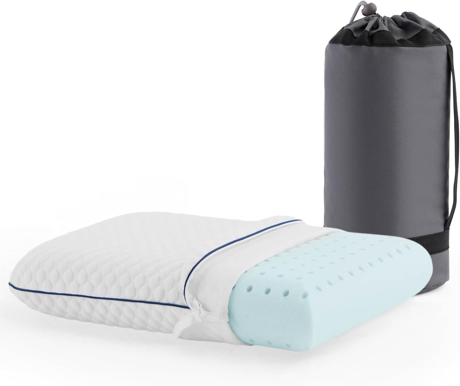 Weekender Cooling Gel Memory Foam Pillow for Sleeping – Standard Size, Ventilated Cooling Pillow for Side & Back Sleepers, Neck & Shoulder Support, Medium Firm, Washable Cover