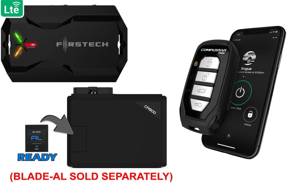 Compustar CSX4900-S 4-Button 2-Way, 3000' Remote Start System w/Drone X1LTE
