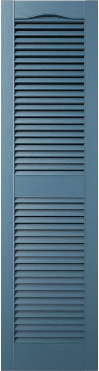 14 1/2"W x 60"H EverColor Open Louver Exterior Vinyl Shutters, w/Installation Shutter-Lok's & Matching Screws (Per Pair), Black