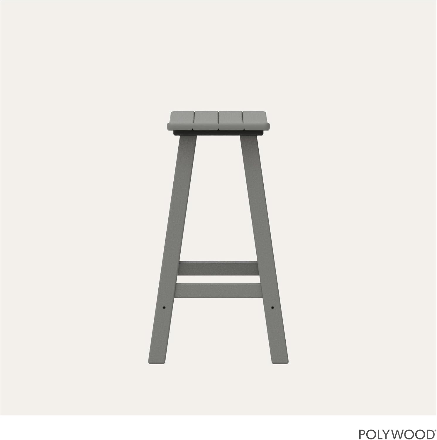 Polywood Outdoor Bar Stools - All-Weather 24 Inch Counter Height Outdoor Patio Bar Stools - Heavy Duty HDPE - Classic Curved Chairs for Pool, Deck
