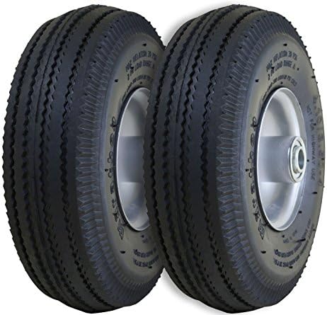 Marathon 02310 Pneumatic Air Filled Hand Truck and All-Purpose Tires on Wheels-4.10/3.50-4 Inch, 2.25" Offset Hub